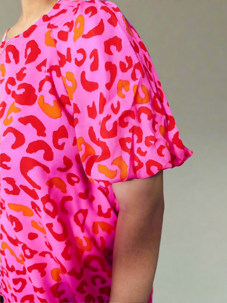 Hot Pink Cheetah Top