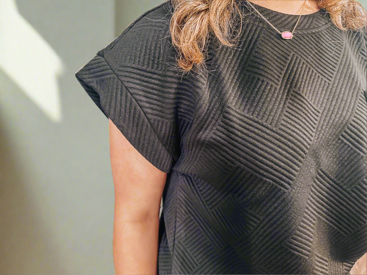 Textured Cropped Top 2 Piece Set