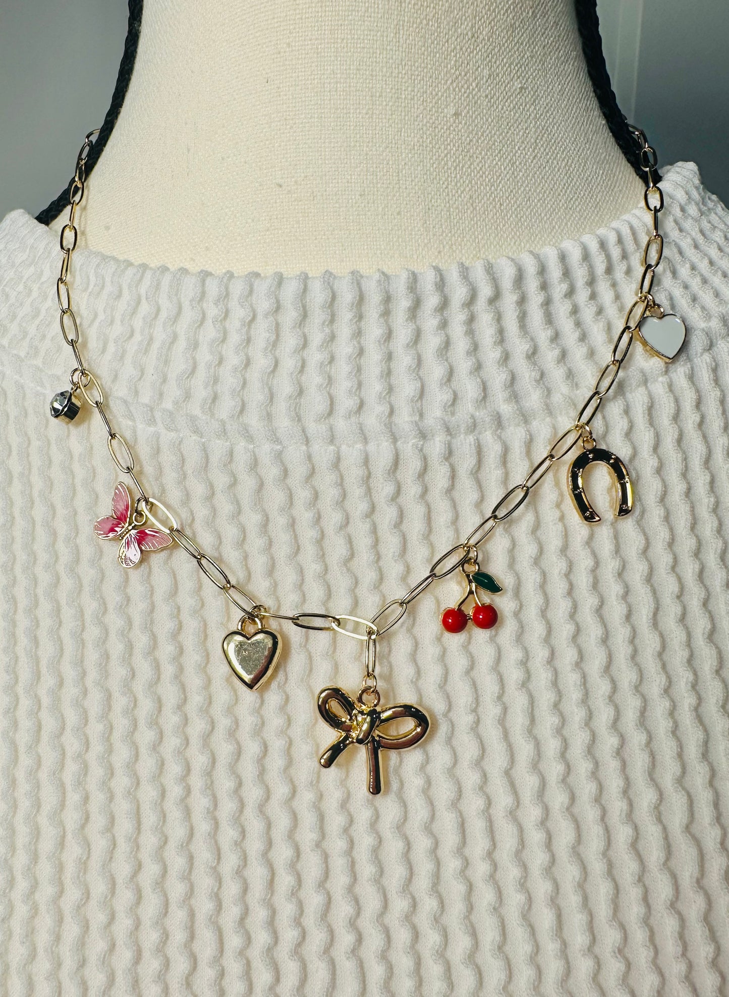 Bow Charm Necklace