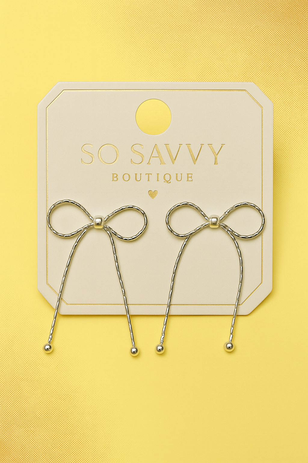 Silver - Bow Earrings