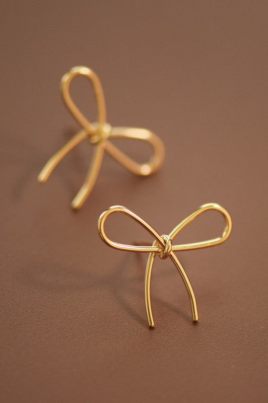Golden Bow Earrings