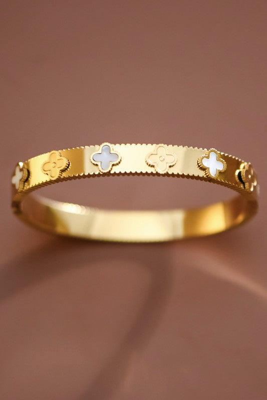 Golden Clover Luxe Bangle