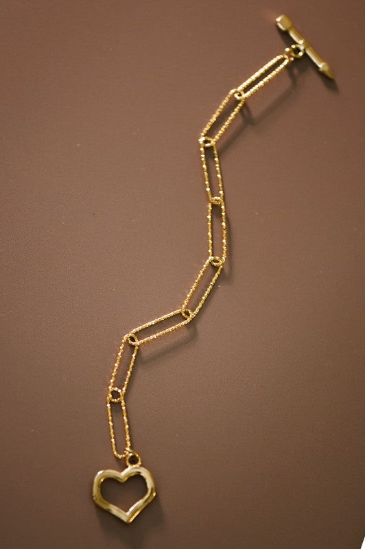 Golden Love Link Bracelet