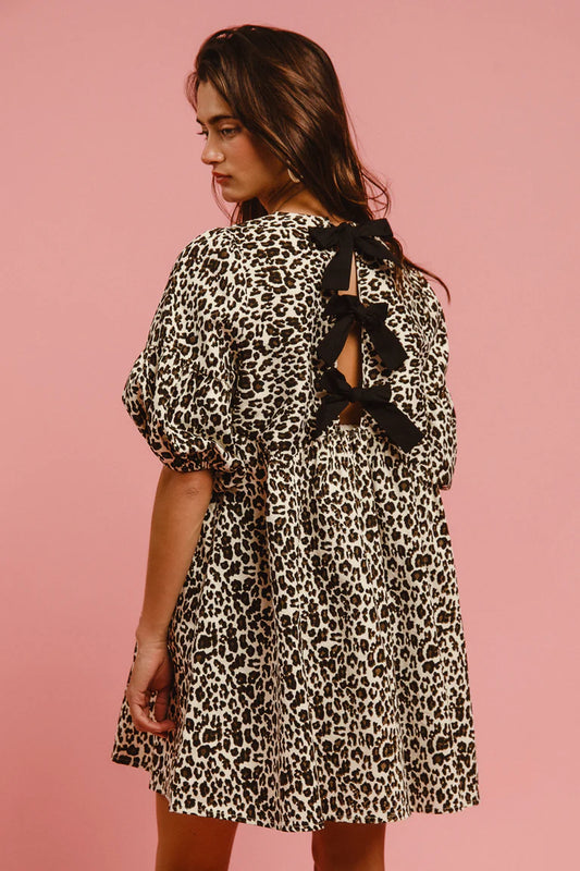 Leopard Denim Dress
