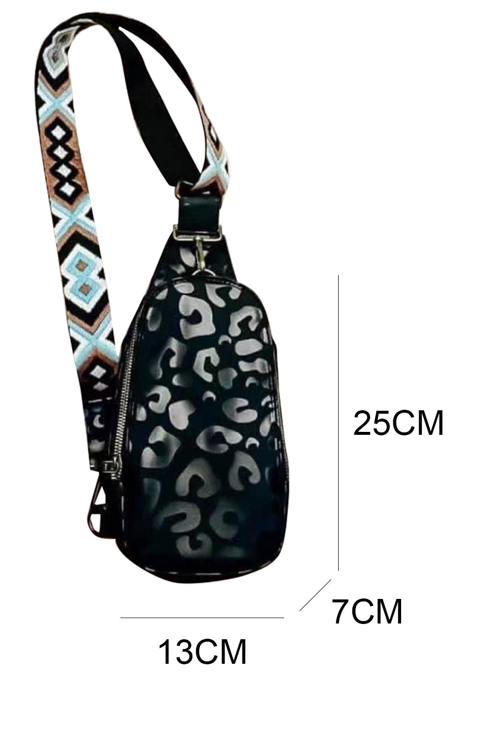 Black Cheetah Crossbody