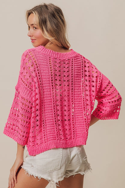 Crochet Knit Top - 2 colors
