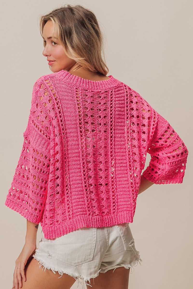 Crochet Knit Top (2 colors)