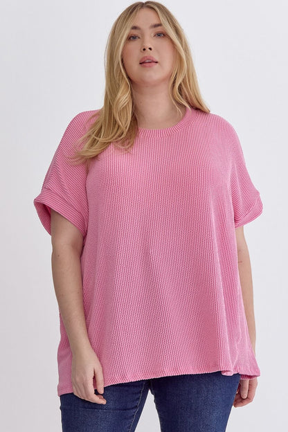 Ribbed Round Neck Top - 5 colors