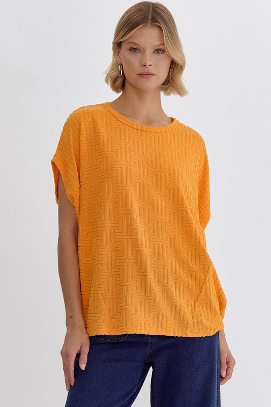 Aztec Textured Terry Top