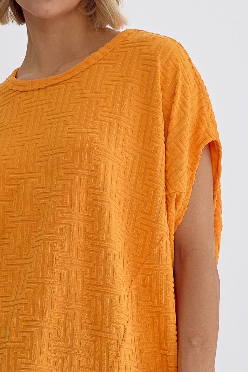 Aztec Textured Terry Top