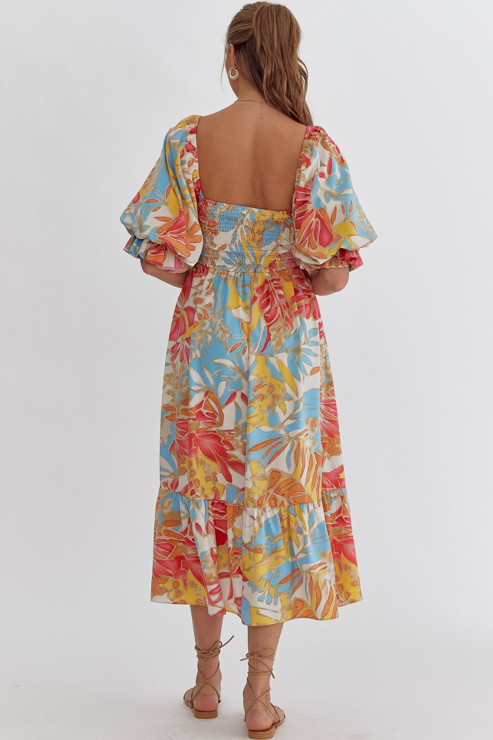 Tropical Midi Dress