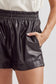 Faux Leather High-Waist Shorts