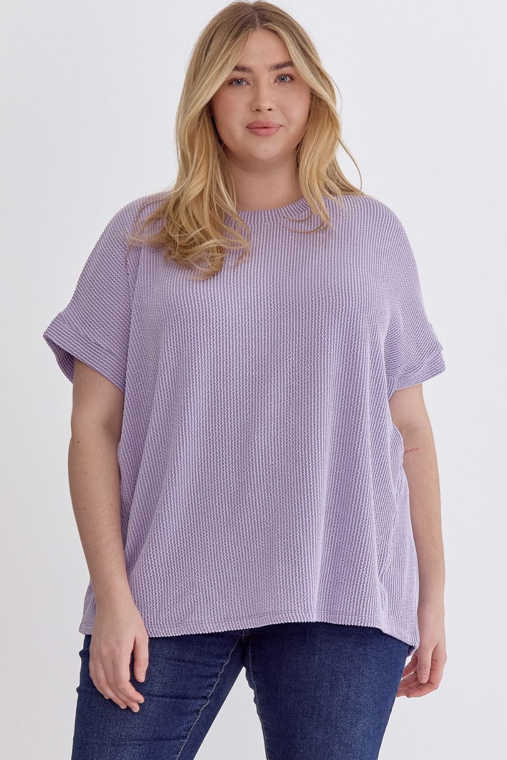 Ribbed Round Neck Top