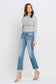 Comfort Stretch - Mid Rise Frayed Hem Bootcut Jeans