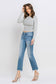 Comfort Stretch - Mid Rise Frayed Hem Bootcut Jeans