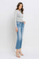 Comfort Stretch - Mid Rise Frayed Hem Bootcut Jeans