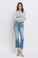 Comfort Stretch - Mid Rise Frayed Hem Bootcut Jeans