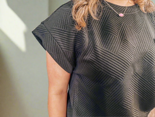 Textured Cropped Top 2 Piece Set