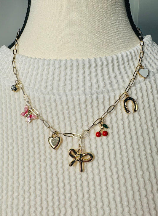 Bow Charm Necklace