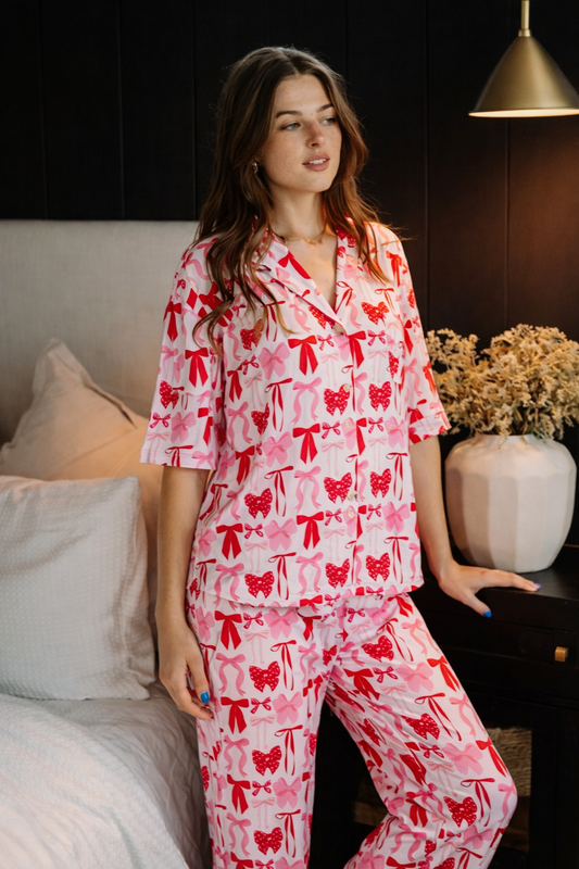 Red Bow Pajama Set