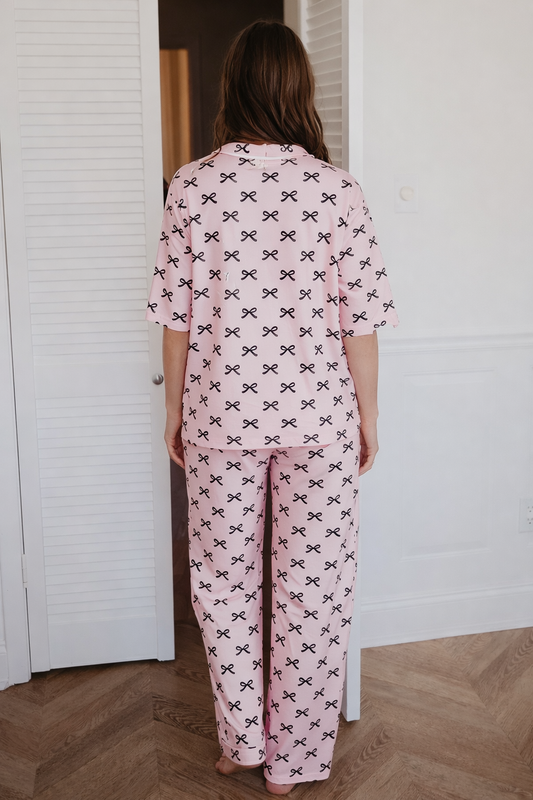 Pink and Black Bow Pajamas