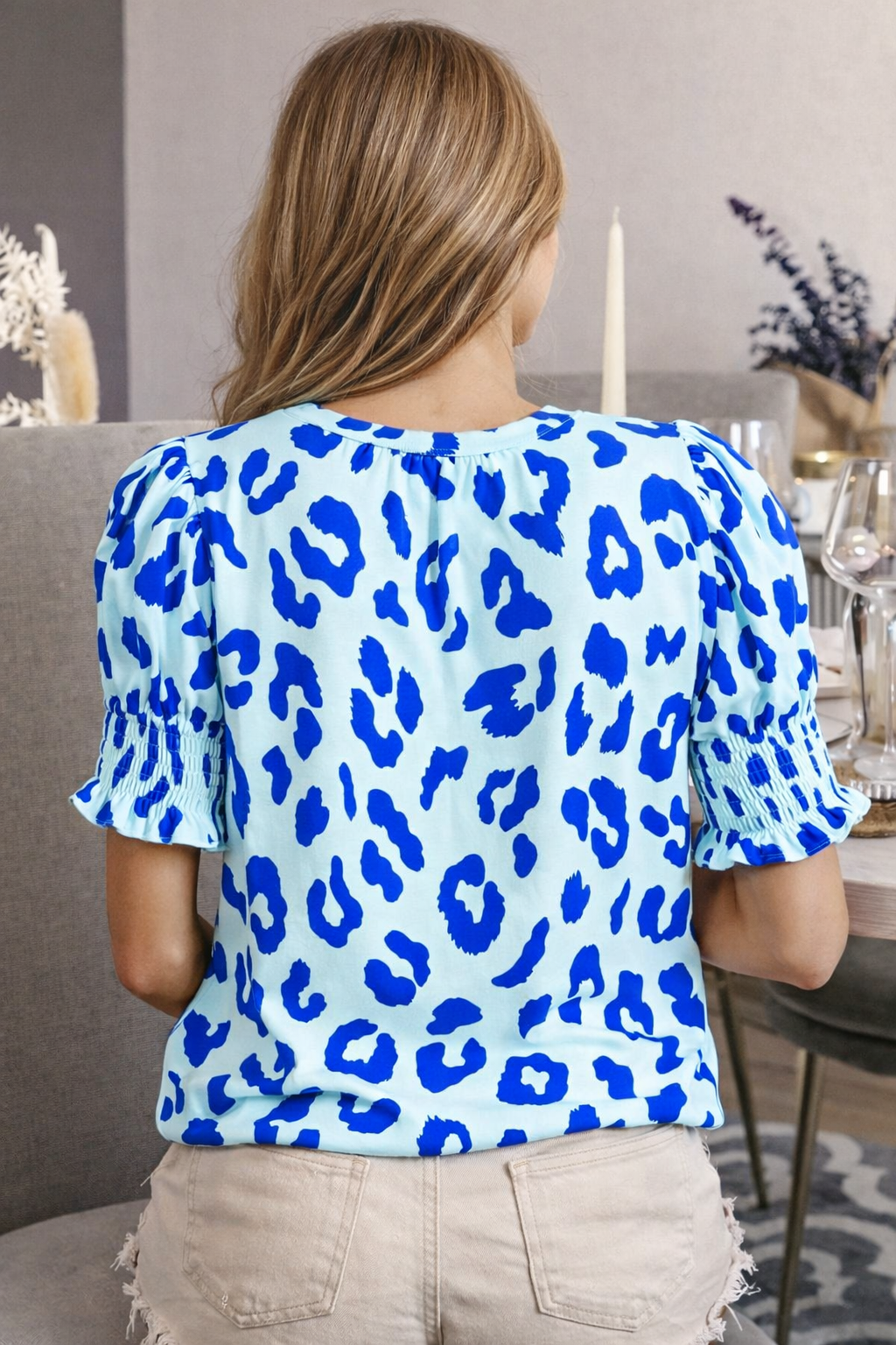 Blue Cheetah Top
