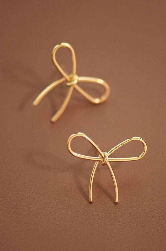 Golden Bow Earrings