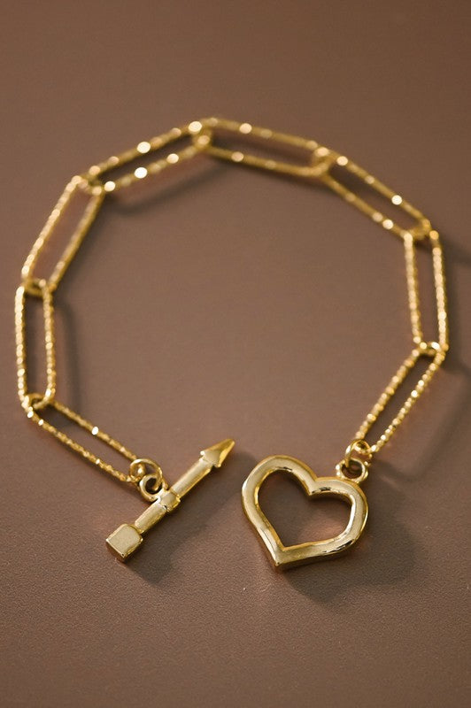 Golden Love Link Bracelet