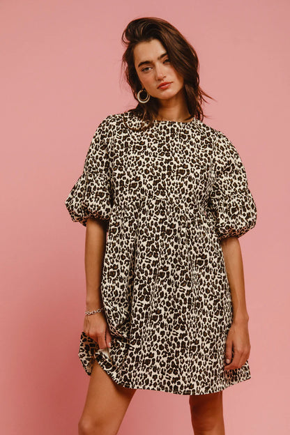 Leopard Denim Dress