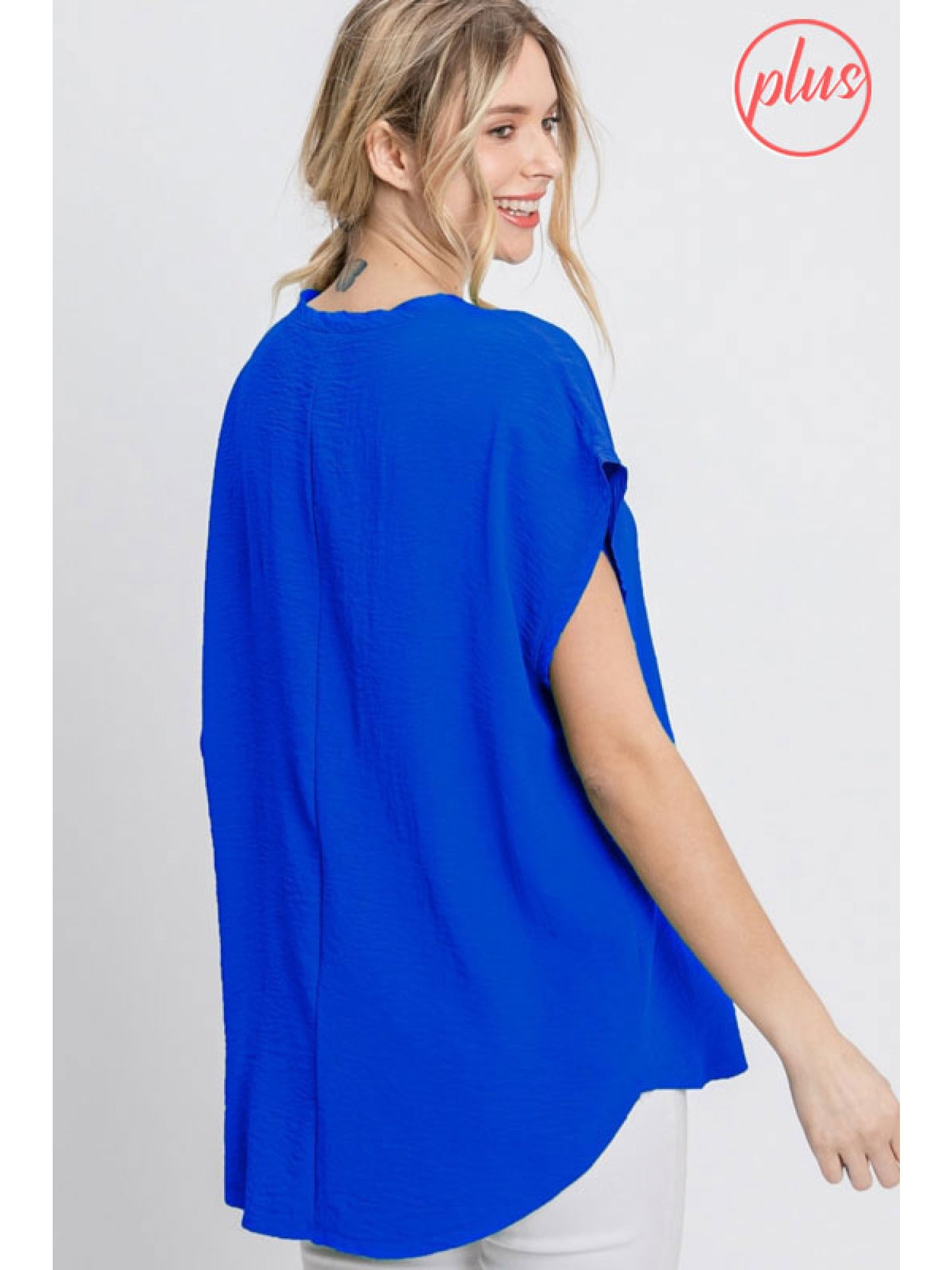 Solid Top with Short Cap Sleeves