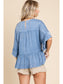 Distressed Butterfly Sleeve Top (2 colors)